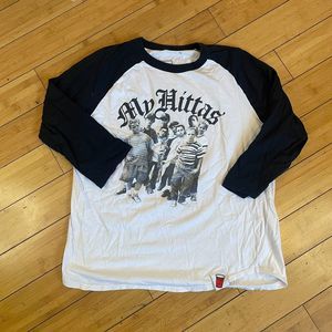 Booger The Sandlot My Hittas White and Black Baseball T Shirt Youth Sz L